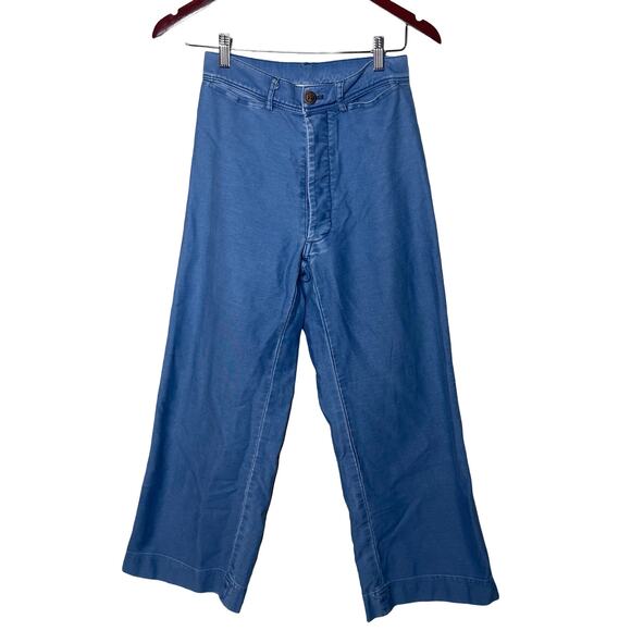 Caron Callahan indigo blue wide leg Stuart Pants sz 2 - Picture 1 of 7